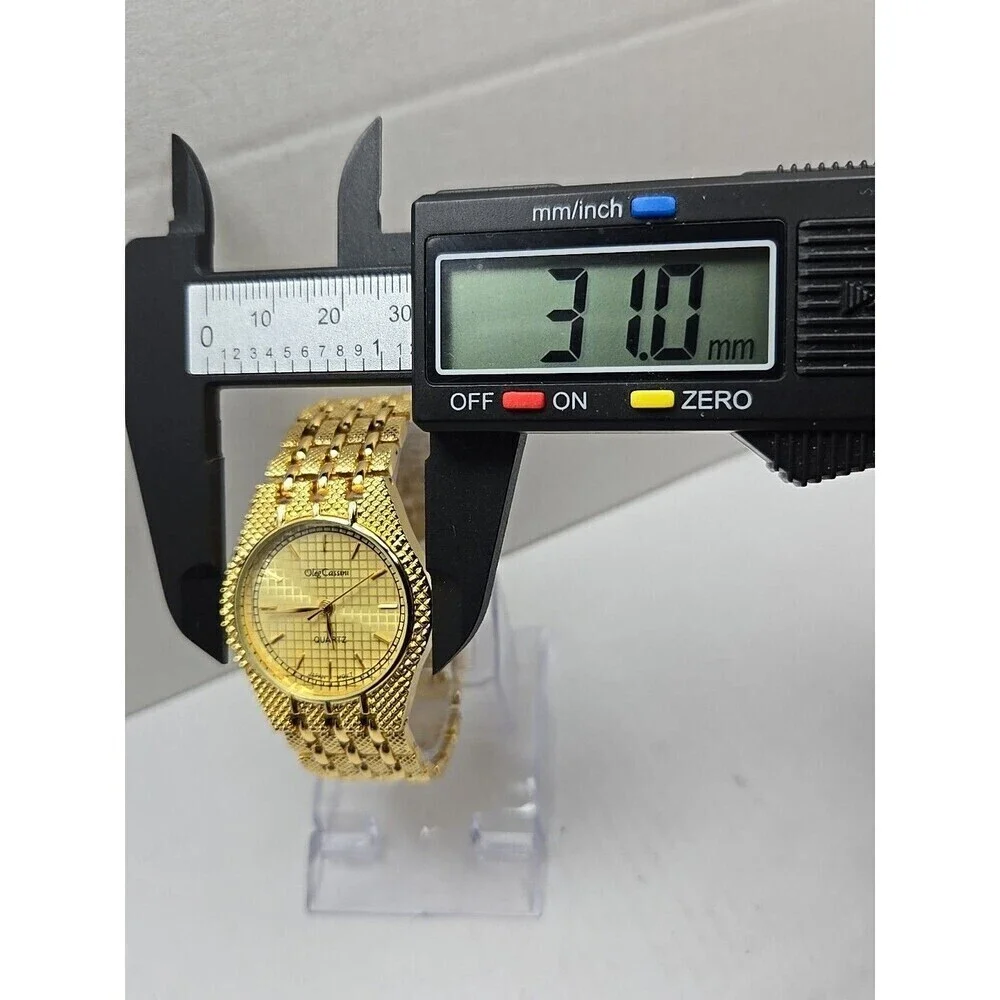 Oleg Cassini Womens Quartz Watch Gold Tone Mesh Bracelet Japan Movt New Battery